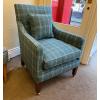 Edwardian Style Chair Wool Check